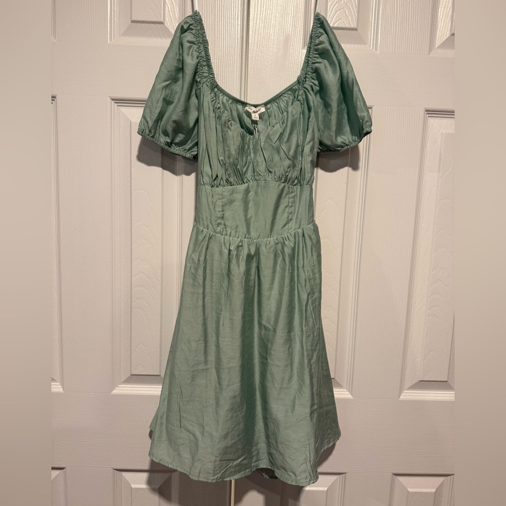 Blu Pepper Sage Green Midi Dress